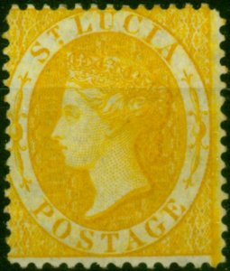 St Lucia 1876 (4d) Yellow SG16 Fine MM