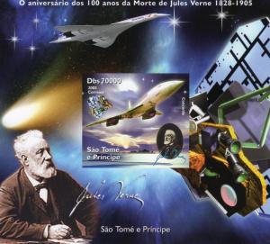 Sao Tome and Principe 2005 Jules Verne/Space/Concorde S/S Imperforated MNH