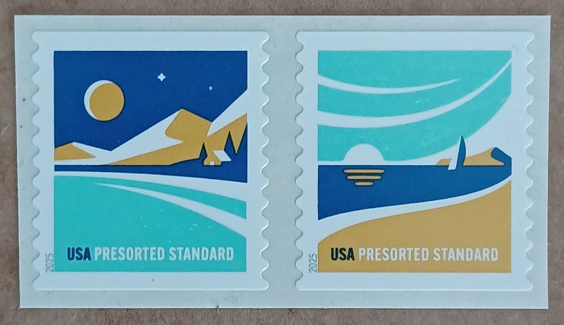 US #5959a (10c) American Vistas Presorted Std MNH se-tenant coil pair (2025)