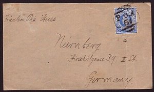 NATAL EVII 2½d on cover front only - P.O.A. / 51 cancel to Germany.........31528