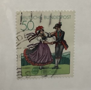 Germany 1981  Scott 1349 used - 50pf,  Europa, folkloric dance