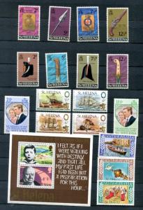 Collection of 85 St. Helena Stamps. All  but 2 MNH. Primarily Early to 1970's.