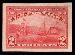 US Stamp #373 2c Carmine Half Moon Clermont IMPERF MINT Hinged SCV $20.00