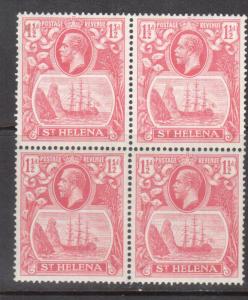 St Helena #76 Extra Fine Never Hinged Block