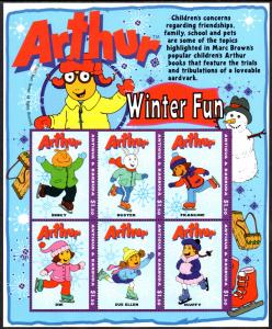 ANTIGUA 2717 S/S MNH SCV $6.75 BIN $4.00 ARTHUR WINTER FUN