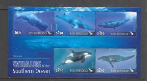 ROSS DEPENDENCY #L118a WHALES MNH