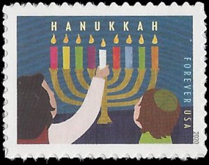 #5529 (55c Forever) Hanukkah 2020 Mint NH