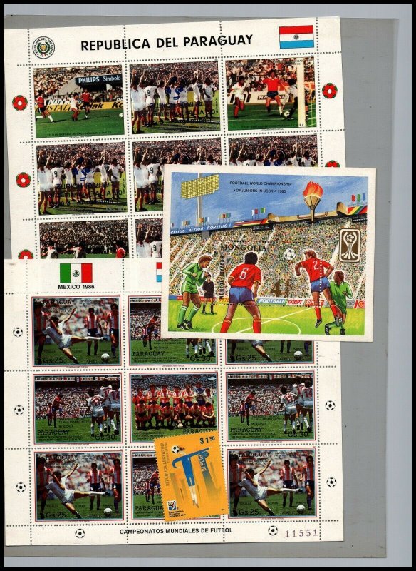 World Cup Soccer Championships MNH Paraguay vs Mexico  & Mongolia s/s Greece