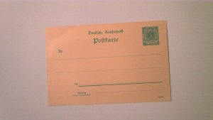 EARLY GERMANY POSTAL CARD MINT ENTIRE