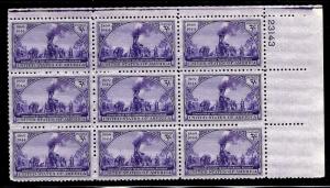 922 Mint,OG,NH... Plate Block of 9... SCV $3.75