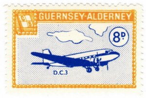 (I.B) Guernsey Cinderella : Alderney 8d (Commodore Shipping) no overprint