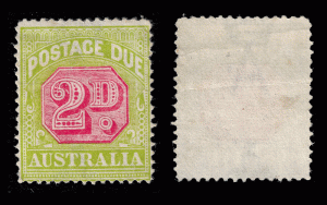 Australia Sc J41b 1918 postage due 2d mng