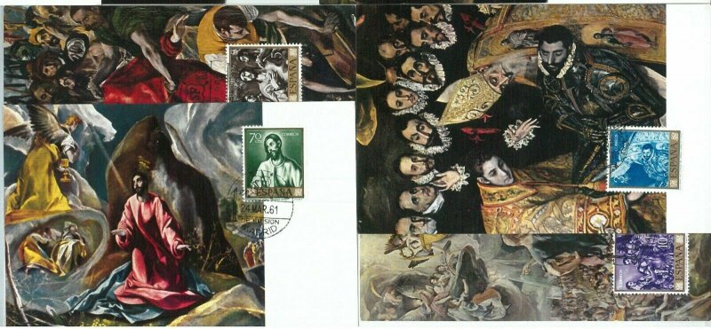 68892 - SPAIN - Set of 10 MAXIMUM CARDS 1961 - ART El Greco-