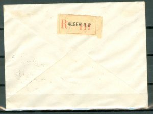 ALGERIA #C1-6 SET on 1946 STAMP DAY REGISTERED COVER