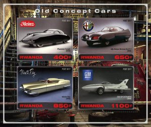 Old Concept Car Heinz Souvenir Sheet of 4 Stamps Mint NH