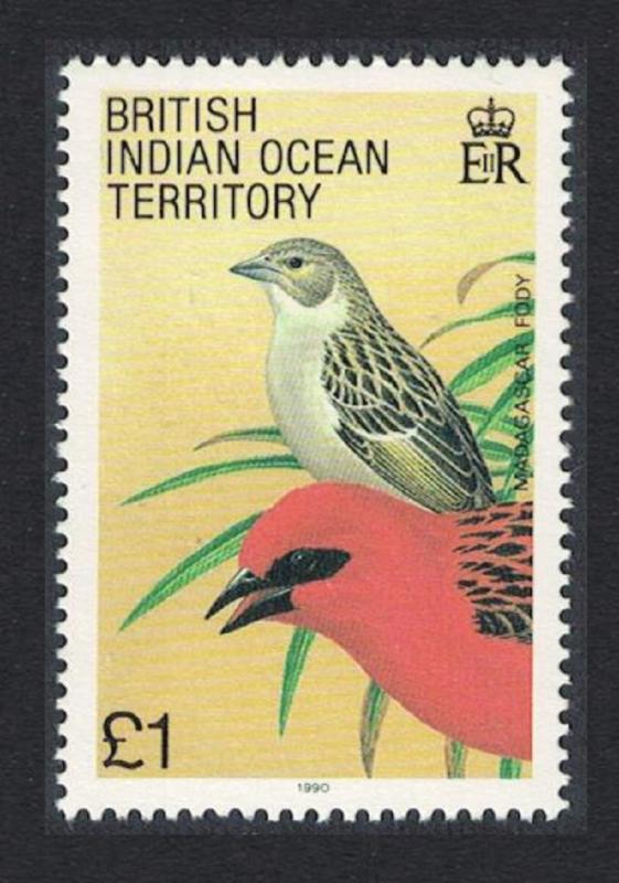 BIOT Madagascar Red Fody Bird 1v £1 SG#101