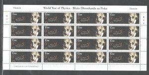 IRELAND 2005,Intl,YEAR OF PHYSICS,3 SHEETS. #1599-1601 MNH