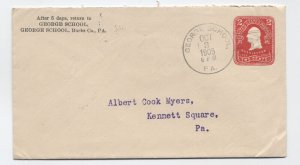 1905 George School PA doane cancel on stamped envleope [6658]