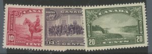 Canada #223-225 Unused Multiple