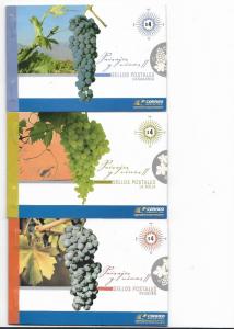 ARGENTINA 2007, LANDSCAPES AND WINES TOURISM 3 BOOKLETS MNH  SCOTT 2426 - 28 BK