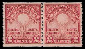 PCBstamps  US # 656 Coil Pair 4c(2x2c)Electric Light, MNH, (4)