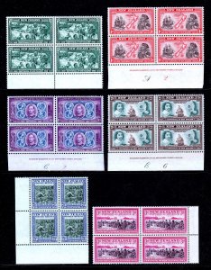NEW ZEALAND — SCOTT 229-241 — 1940 PICTORIAL SET, BLOCKS OF 4 — MNH —SCV $380