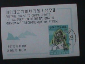 ​KOREA -SC#594a OPENING NATL.MICROWAVE COMMUNICATION-NETWORK-CTO-IMPERF S/S