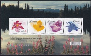 Canada 2006 Sc 2194 Various Native Flowers Forest Mountains Lake Stamp SS MNH