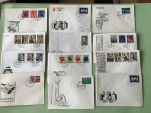 Liechtenstein 1962-64 postal stamps covers 12 items Ref A1390