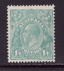 Australia-Sc.#124-unused light hinged 1sh4p lt blue KGV-1932-