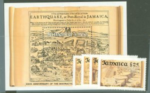 Jamaica #772-75/776 Mint (NH) Souvenir Sheet