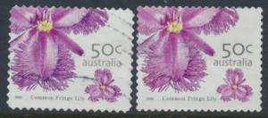 Australia  SC# 2399 & 2403 Used  Common Fringe Lily please see details