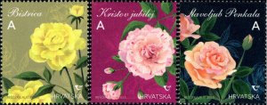 Croatia 2022 MNH Stamps Scott 1258-1260 Flowers Roses