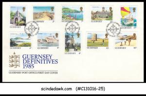 GUERNSEY - 1985 DEFINITIVES - 10V - FDC