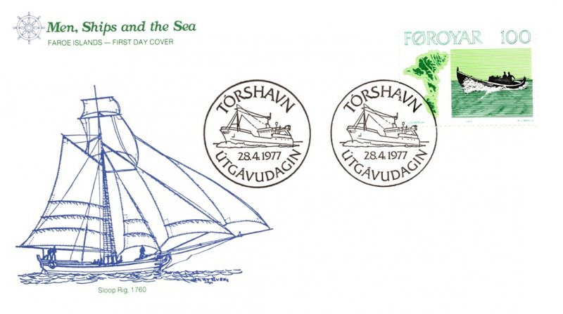 Faroe Islands, Worldwide First Day Cover, Ships