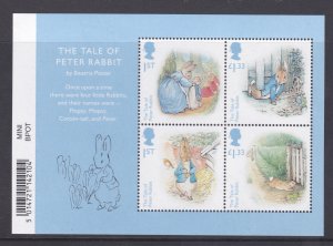 MS3868a 2016 The tale Of  Peter rabbit miniature sheet UNMOUNTED MINT