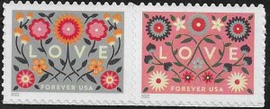 5660-5661 MNH Love se-tenant pair