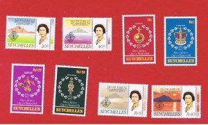 Seychelles #380-387 MNH OG   Silver Jubilee   Free S/H