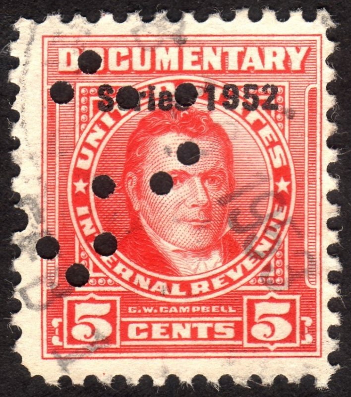 1952, US 5c, Documentary, Used, Sc R590