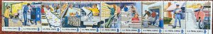 US #1489-1498 MNH (Folded once) Postal People SCV $4.00 L3