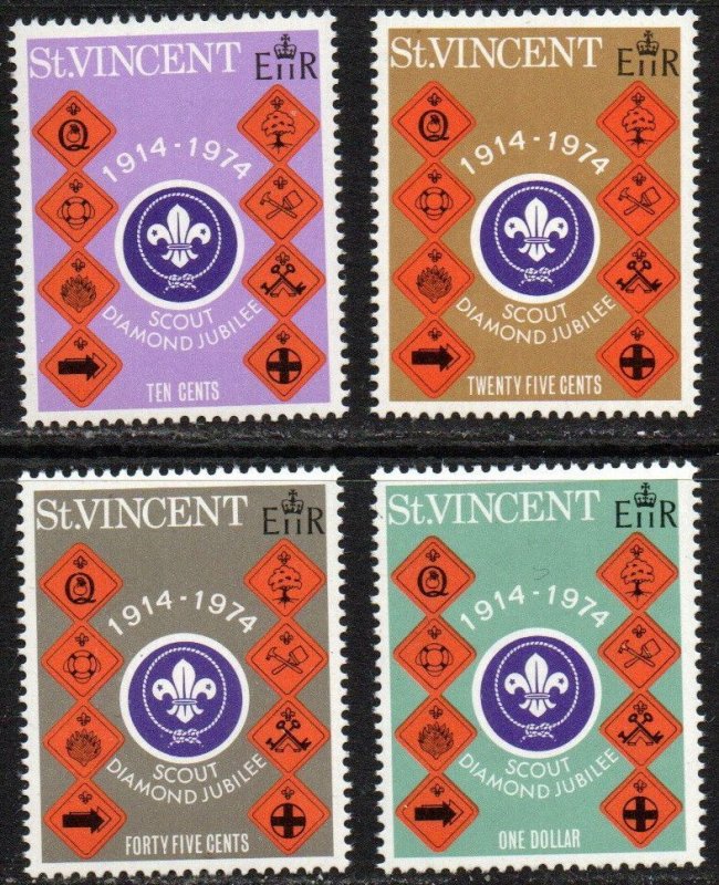 St. Vincent Sc #385-388 MNH