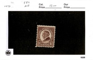 United States Postage Stamp, #582 Mint NH, 1923 Harding (AB)