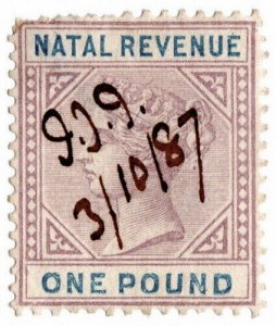 (I.B) Natal Revenue : Duty Stamp £1
