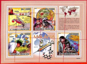 A3334- SAO TOME & PRINCIPE, ERROR MISPERF Miniature s: 2009, Red Cross, Medicine