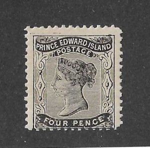 Prince Edward Island Sc #9a 4p black NH Fine