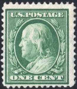 SC#374 1¢ Franklin (1910) MH