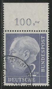 Germany Bund Scott # 720, used, variation sheet print