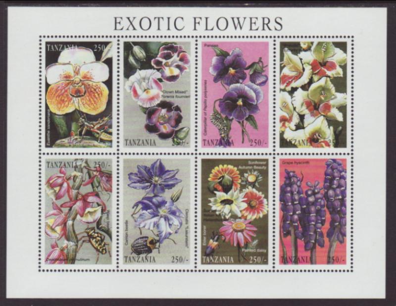 Tanzania 1684 Flowers Souvenir Sheet MNH VF