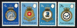 Ascension Sc# 134-7 MNH Naval Arms