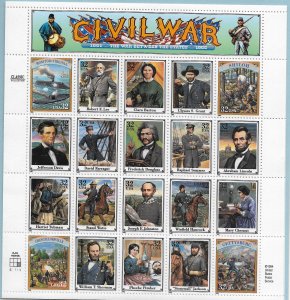 USA 2975  MNH  SHEETS CIVIL WAR